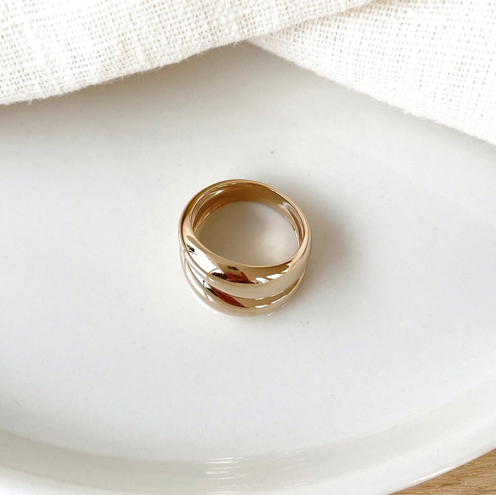 Anillo «Dakota» chapado en oro - Anillos -Instants Plaisirs Instants Plaisirs -Instants Plaisirs  Joyas