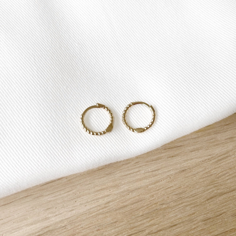 Mini aros «Estella» chapados enInstants Plaisirs Joyería