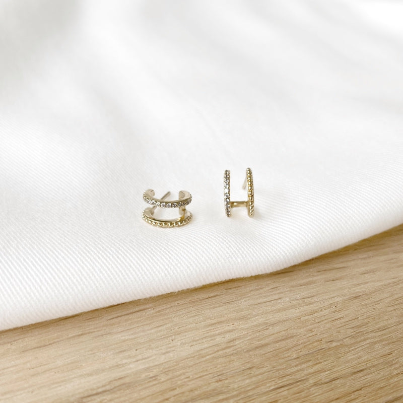 Pendientes «Tania» chapados enInstants Plaisirs Joyería