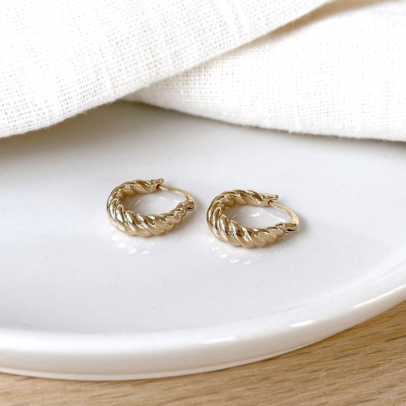 Aros «Beatriz» chapados en oro - Pendientes - Instants Plaisirs -Instants Plaisirs  Joyería