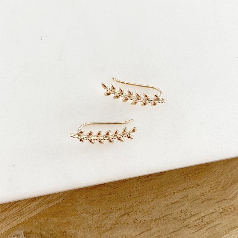 Pendientes «Oriane» chapados enInstants Plaisirs Joyas