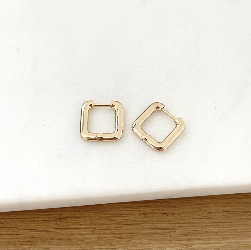 Aros «Madison» chapados enInstants Plaisirs Joyas