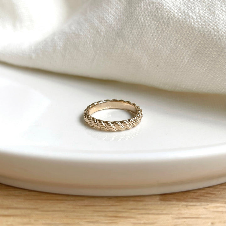 Anillo «Sandra» chapado en oro -Instants Plaisirs  Joyas -Instants Plaisirs  Joyas