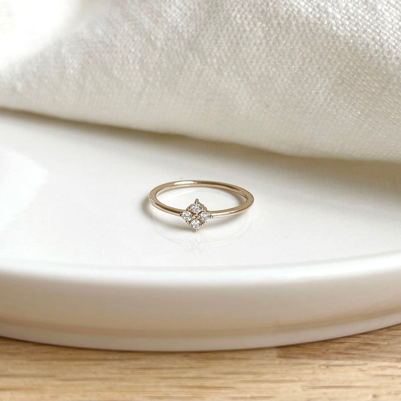 Anillo «Clarisse» chapado en oro - Anillos -Instants Plaisirs Instants Plaisirs -Instants Plaisirs  Joyas