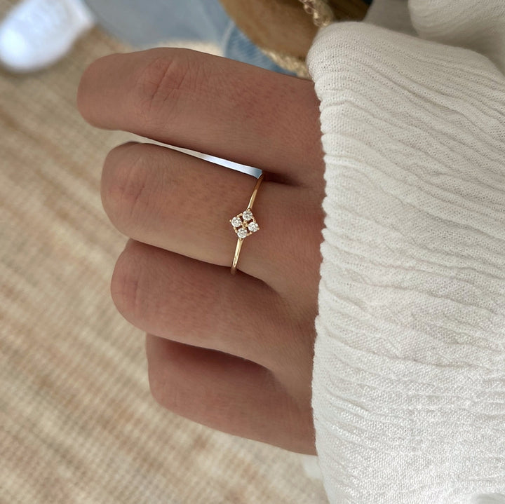 Anillo «Clarisse» chapado en oro - Anillos -Instants Plaisirs Instants Plaisirs -Instants Plaisirs  Joyas