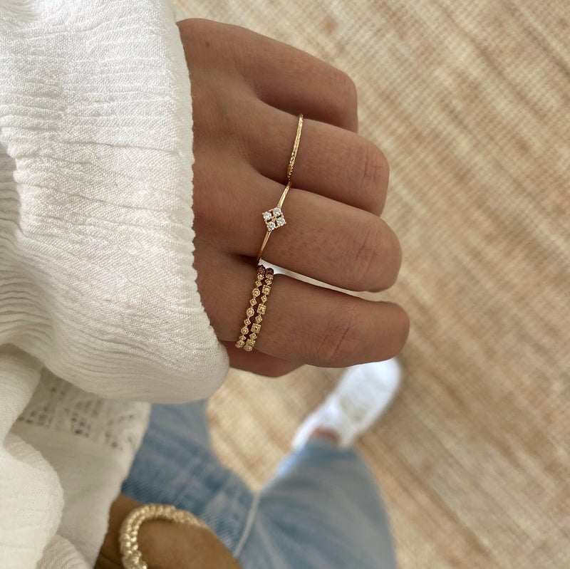 Anillo «Clarisse» chapado en oro - Anillos -Instants Plaisirs Instants Plaisirs -Instants Plaisirs  Joyas