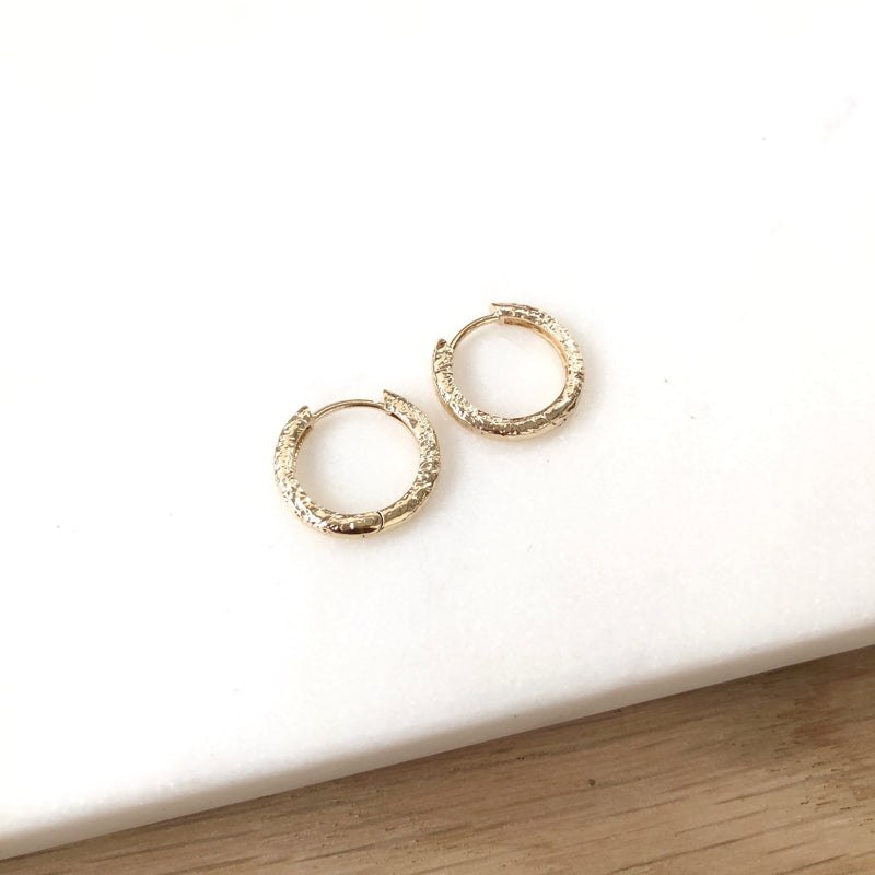 Aros «Erza» 15 mm chapados enInstants Plaisirs Joyería