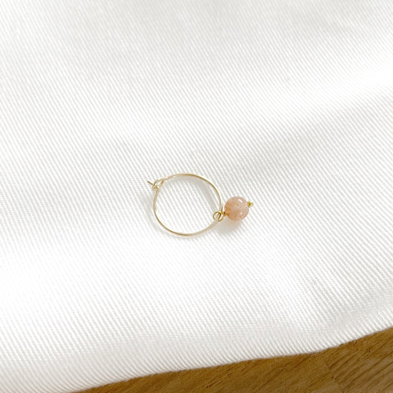 Broche «Lucy» Piedra del sol chapada enInstants Plaisirs Joyas