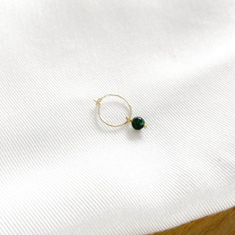 Broche «Lucy» Ágata musgosa chapada enInstants Plaisirs Joyería