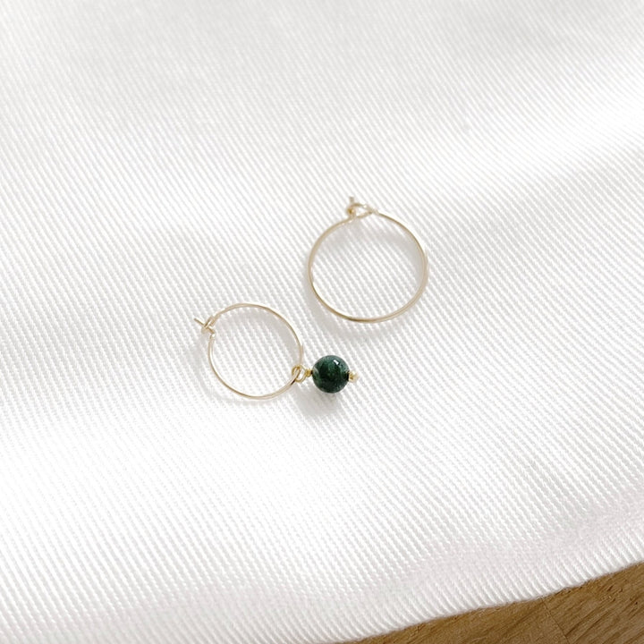 Broche «Lucy» Ágata musgosa chapada enInstants Plaisirs Joyería