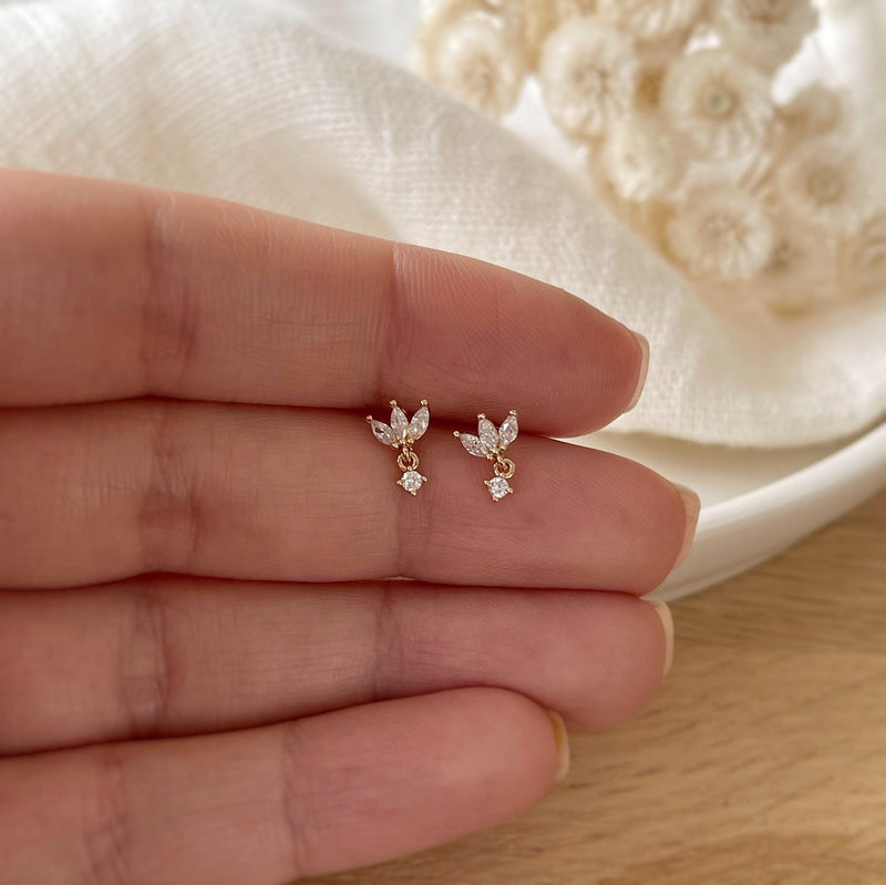 Pendientes «Louana» chapados en oro-PendientesInstants Plaisirs  Joyas