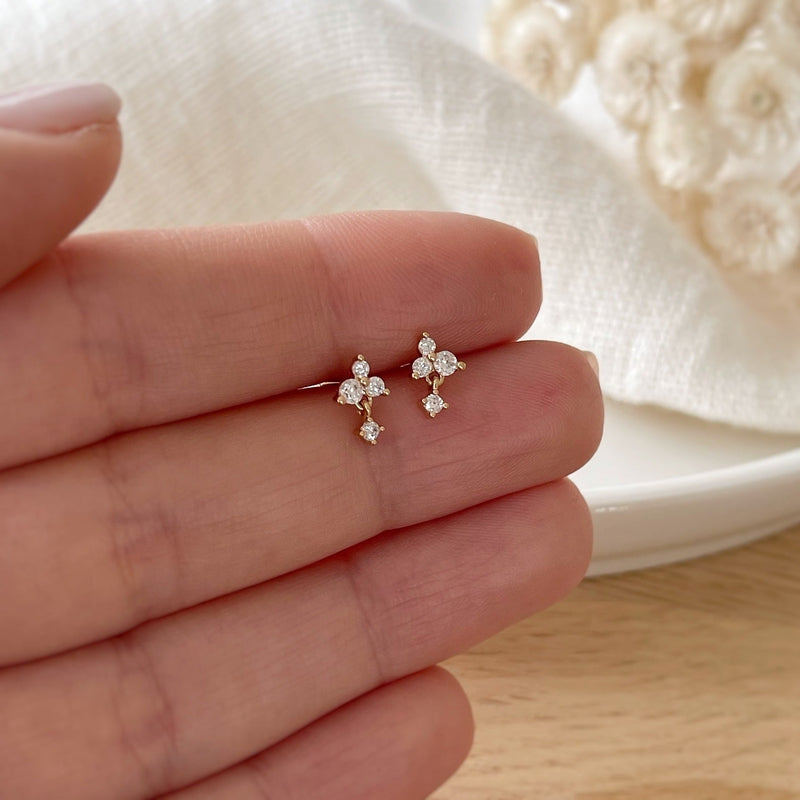 Pendientes «Leonce» chapados en oro-PendientesInstants Plaisirs  Joyas