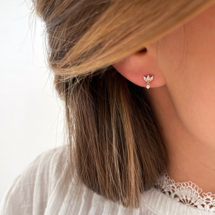 Pendientes «Louana» chapados en oro-PendientesInstants Plaisirs  Joyas