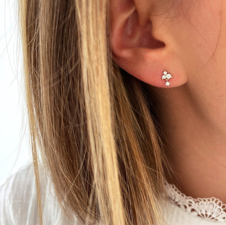 Pendientes «Leonce» chapados en oro-PendientesInstants Plaisirs  Joyas