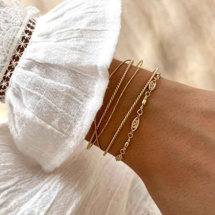 Pulsera «Judith» chapada enInstants Plaisirs  Joyería