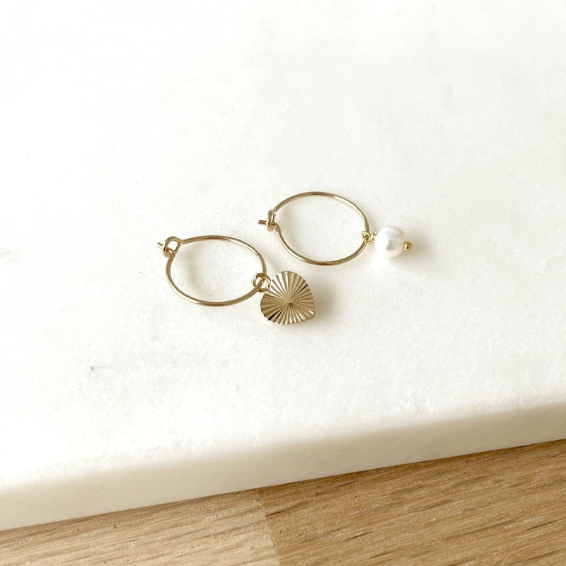 Aros «Zoé» chapados enInstants Plaisirs Joyas