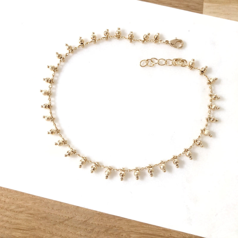 Cadena de tobillo «Jenaly» chapada enInstants Plaisirs Joyería