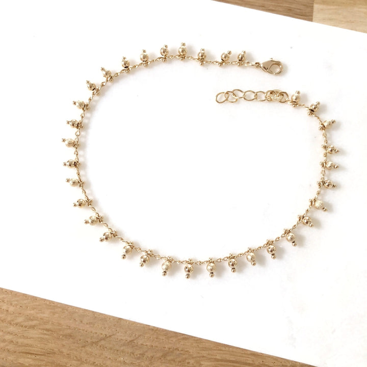 Cadena de tobillo «Jenaly» chapada enInstants Plaisirs Joyería