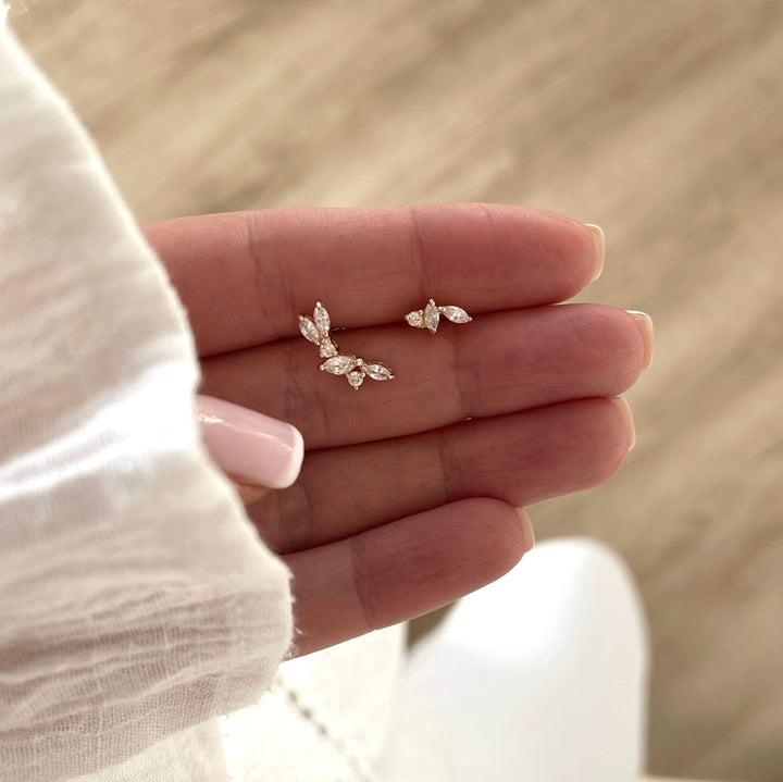 Pendientes «Kenza» chapados en oro-PendientesInstants Plaisirs  Joyería