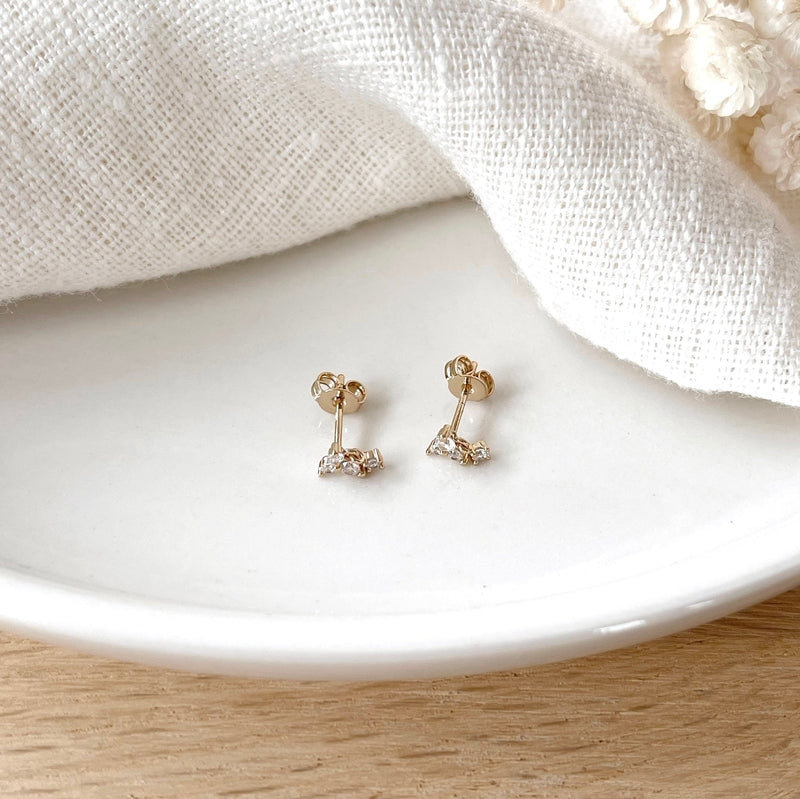 Pendientes «Leonce» chapados en oro-PendientesInstants Plaisirs  Joyas