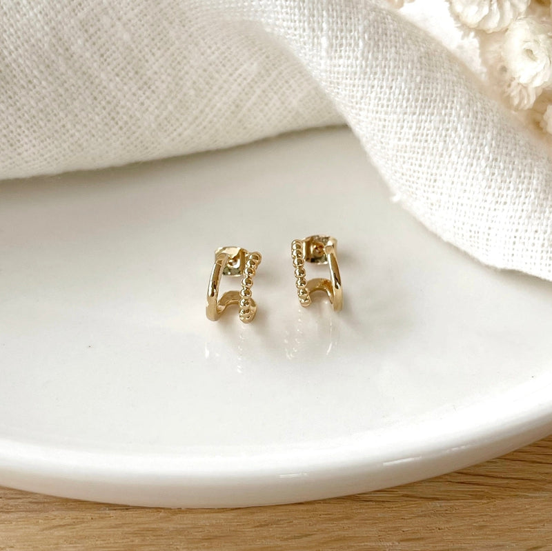 Pendientes «Nawel» chapados en oro-PendientesInstants Plaisirs  Joyas