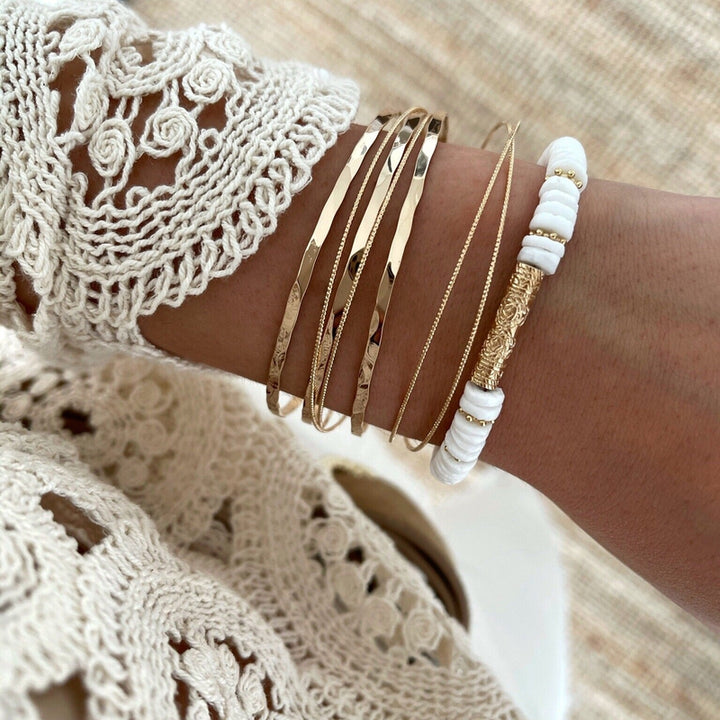 Brazalete «Artémis» chapado enInstants Plaisirs Joyería