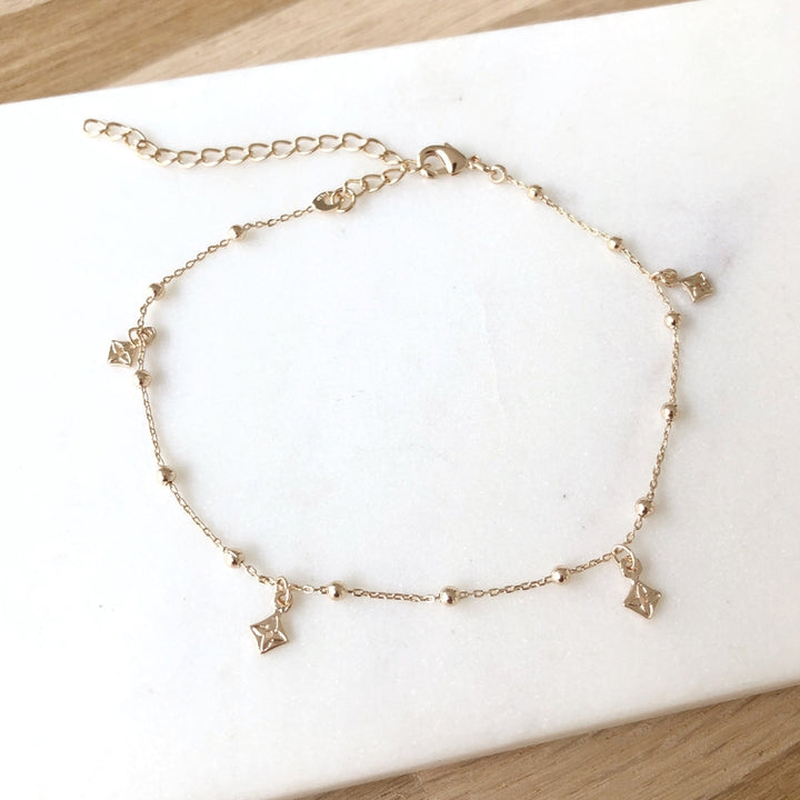 Cadena de tobillo «Kacy» chapada enInstants Plaisirs Joyería