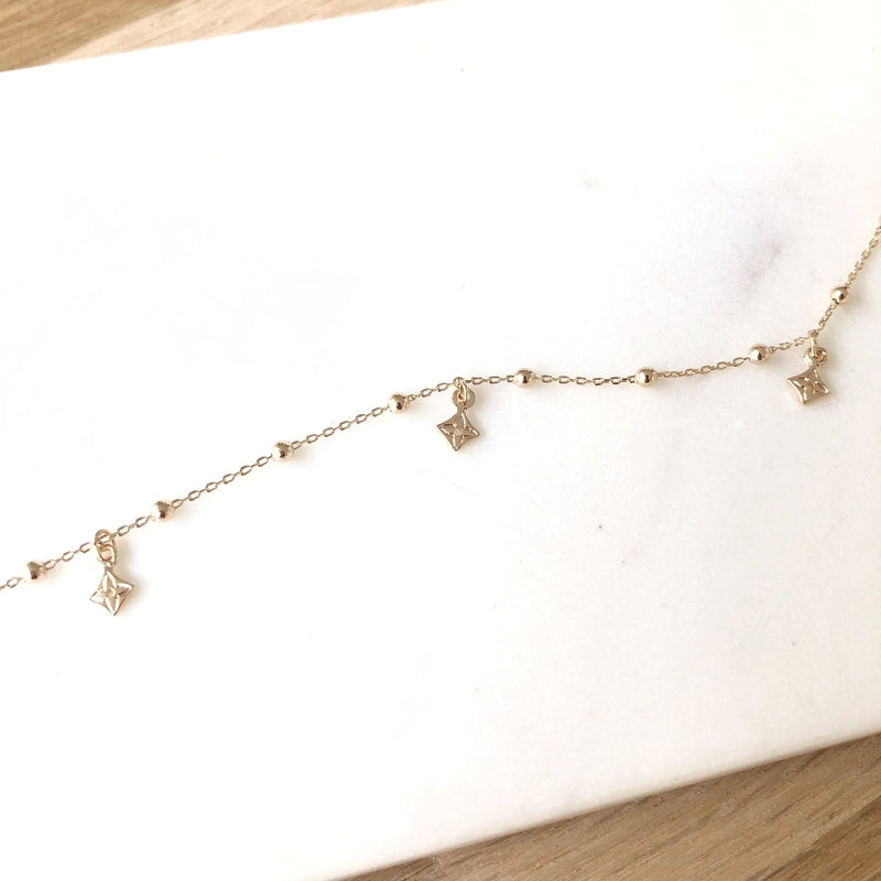 Cadena de tobillo «Kacy» chapada enInstants Plaisirs Joyería