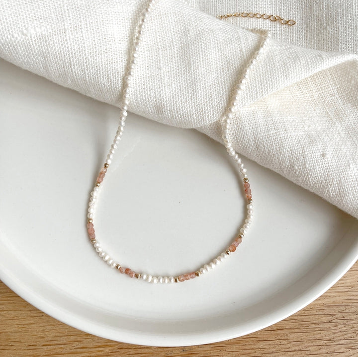 Collar «Rosalba» con piedra solar chapada enInstants Plaisirs  Joyas