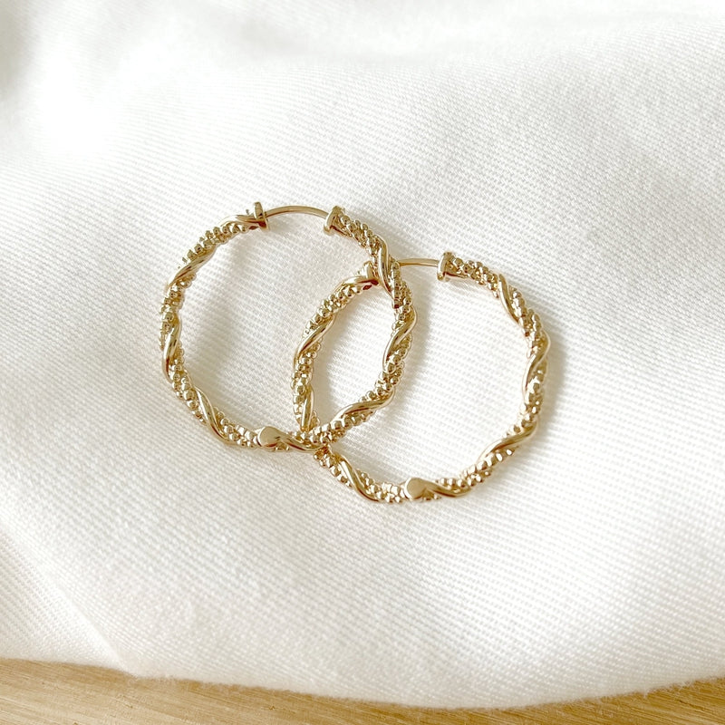 Aros «Freya» chapados enInstants Plaisirs Joyas