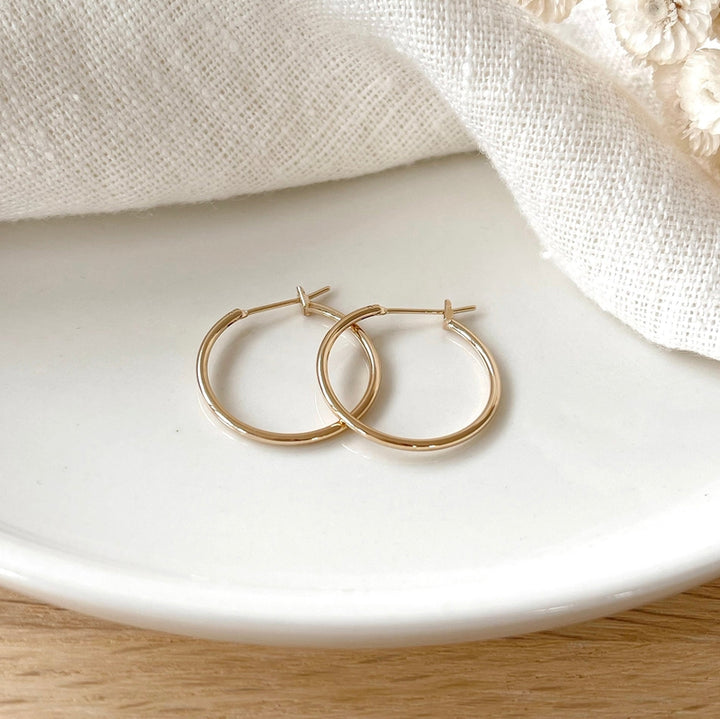 Aros «Jana» 24 mm chapados en oro - Pendientes - Instants Plaisirs -Instants Plaisirs  Joyería
