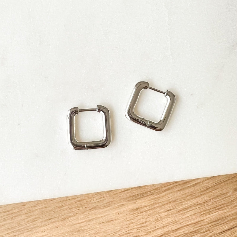 Aros «Madison» plata-PendientesInstants Plaisirs Joyería