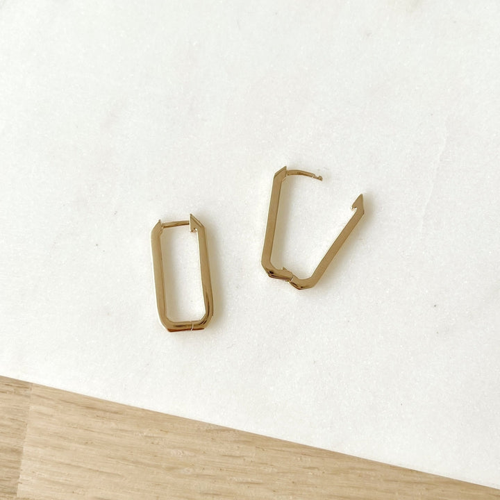 Aros «Rebecca» chapados enInstants Plaisirs Joyas