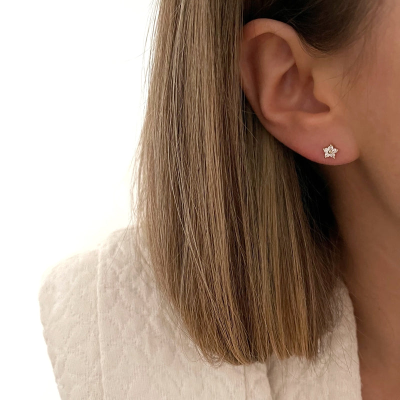 Pendientes «Florise» chapados en oro-PendientesInstants Plaisirs Joyería