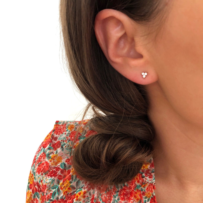 Pendientes «Leonie» chapados enInstants Plaisirs Joyería