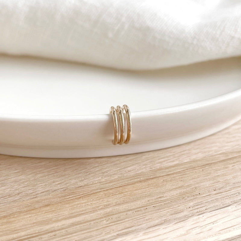 Pendiente «Lago» chapado enInstants Plaisirs Joyas