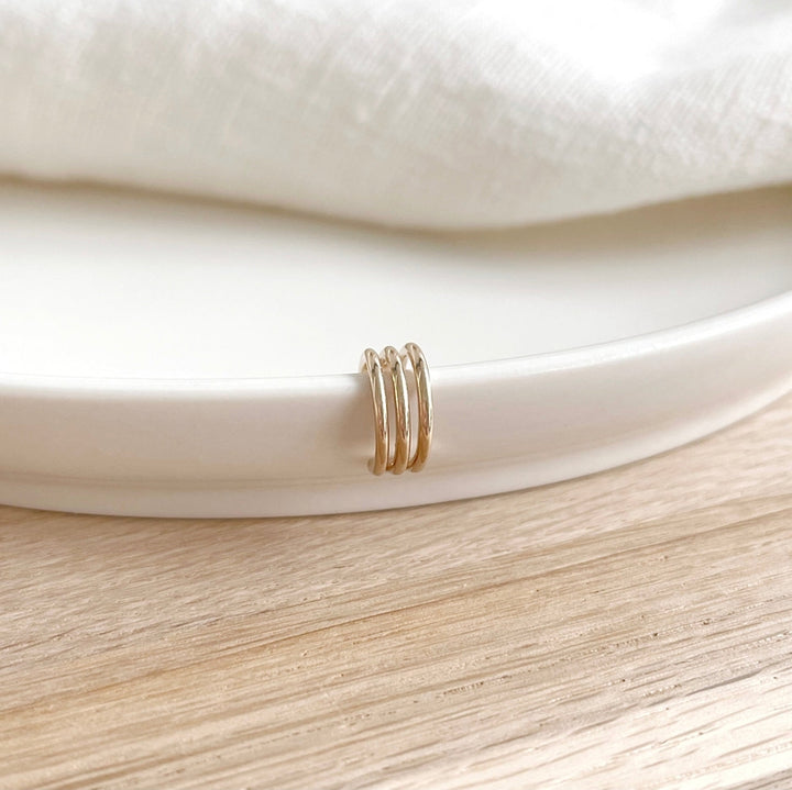 Pendiente «Lago» chapado enInstants Plaisirs Joyas