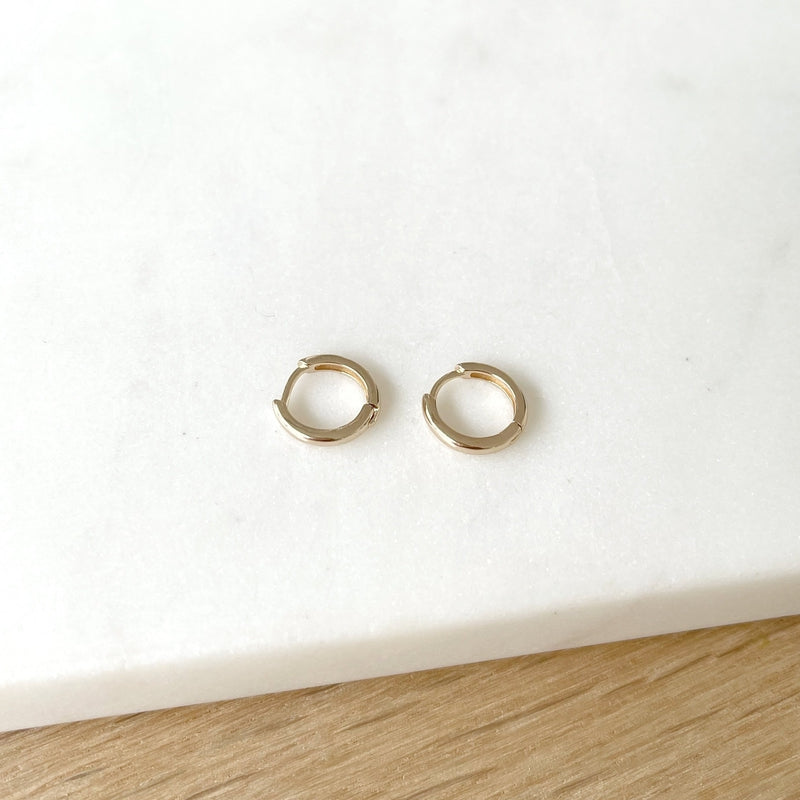 Mini aros «Lua» chapados enInstants Plaisirs Joyas