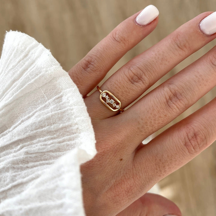 Anillo «Emir» chapado enInstants Plaisirs Instants Plaisirs  Joyas