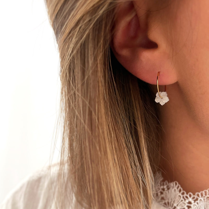 Aros «Nouméa» chapados en oro - Pendientes -Instants Plaisirs -Instants Plaisirs  Joyería