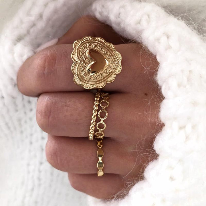 Anillo «Sana» acero instantes-placeres 