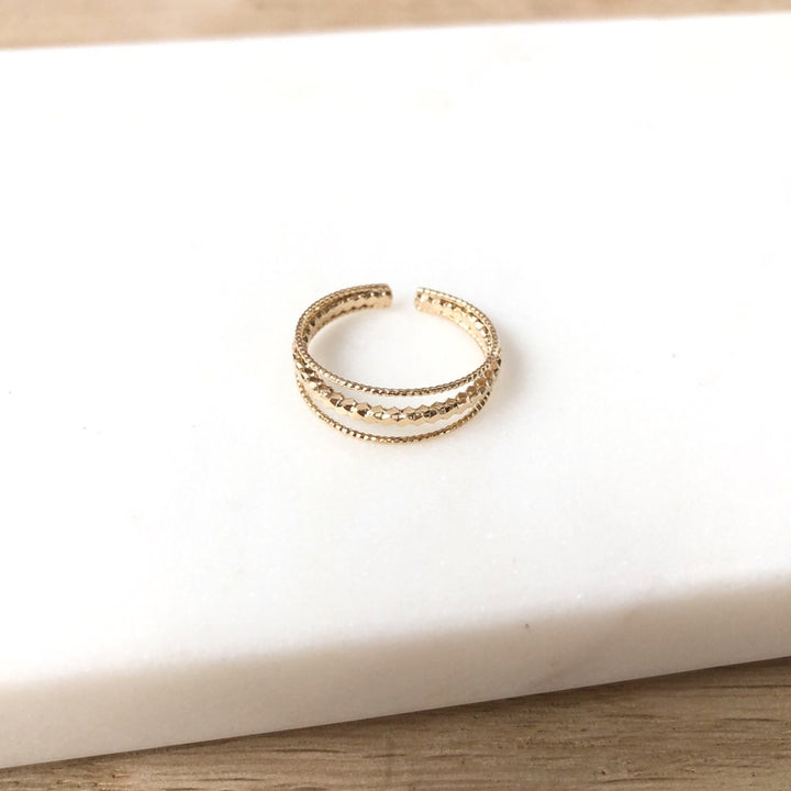 Anillo «Mily» chapado enInstants Plaisirs Joyería