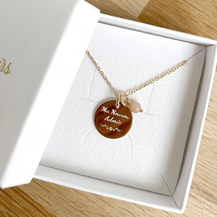 Collar «Nounou adorée» chapado enInstants Plaisirs  Joyas