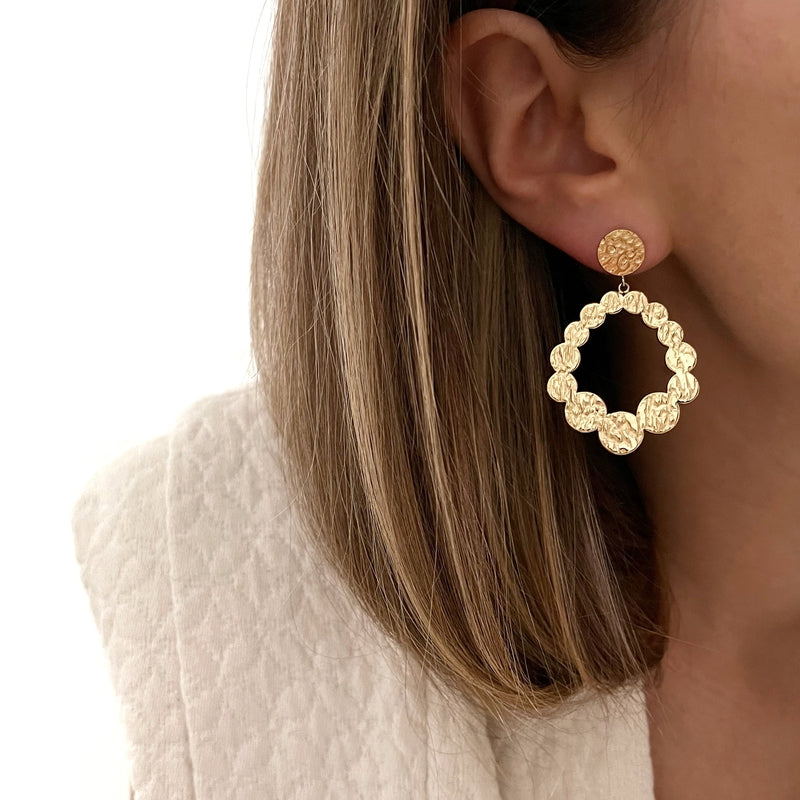 Boucles d'oreilles "Malena" acier-Boucles d'oreilles-instants-plaisirs-Instants Plaisirs • Bijoux