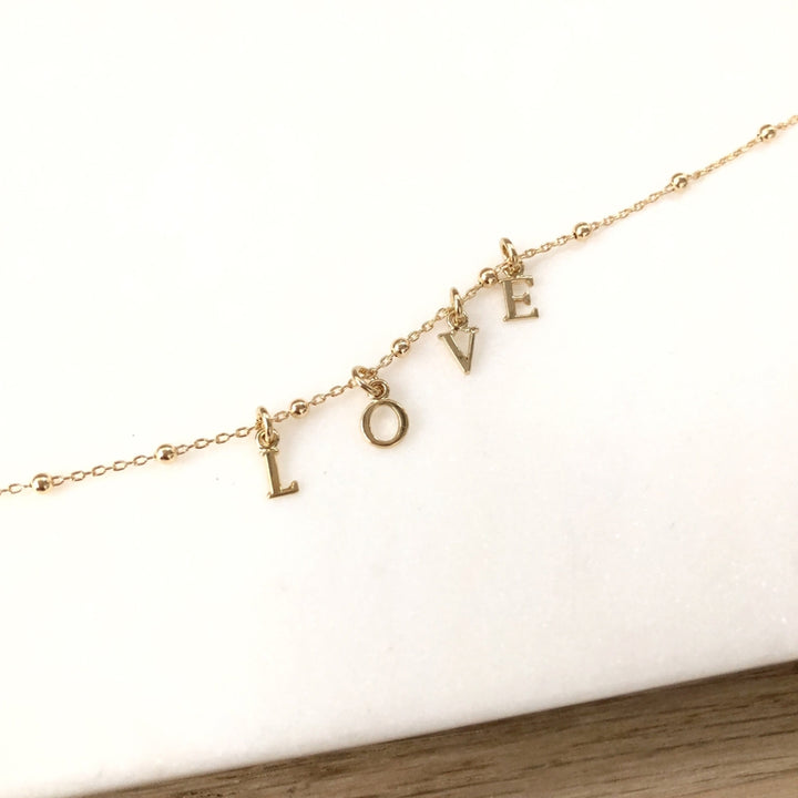 Pulsera «Initial» chapada en oro-instants-plaisirs-UnaInstants Plaisirs Joyas