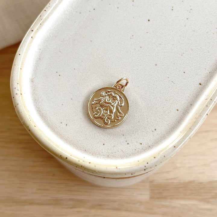 Colgante medalla «Astro» chapado en oro-Dijes yInstants Plaisirs  Joyas