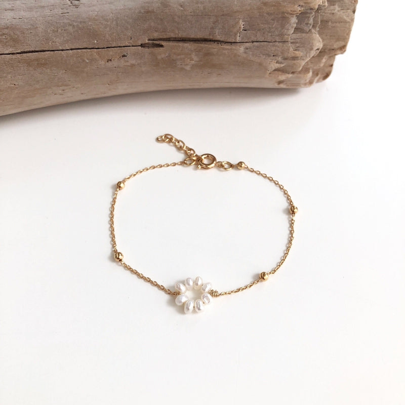 Pulsera «Hita» chapada en oro instantes-placeres 