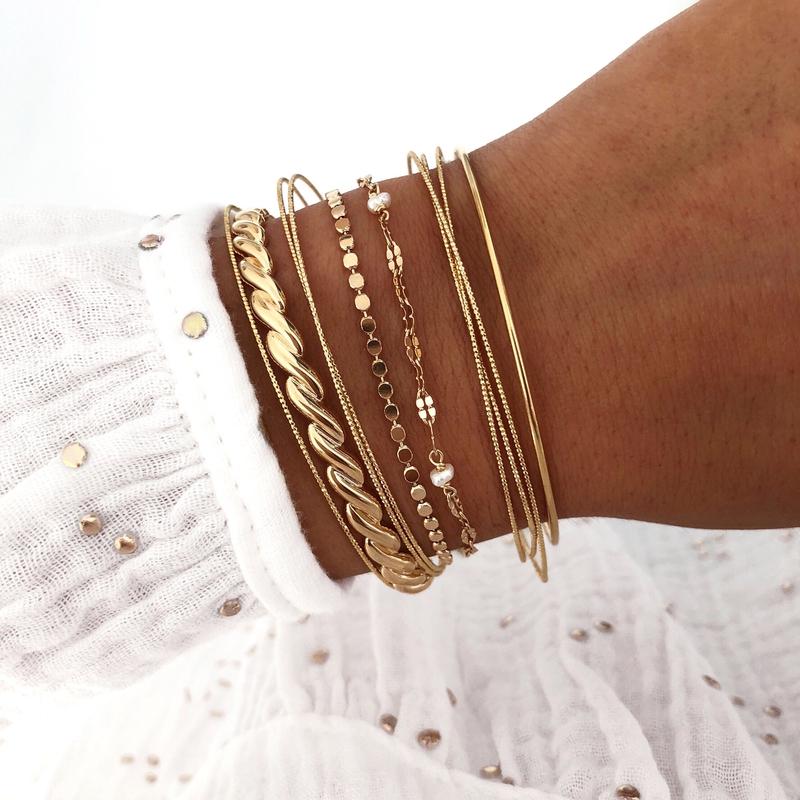 Pulsera «Iris» chapada en oro instants-plaisirs 