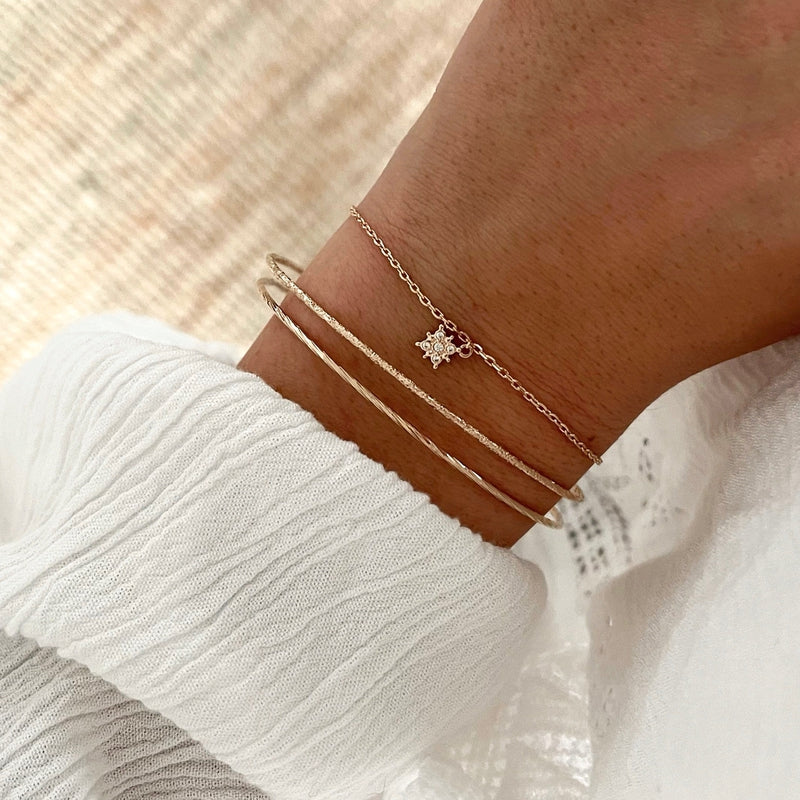 Brazalete «Imany» chapado enInstants Plaisirs Joyería