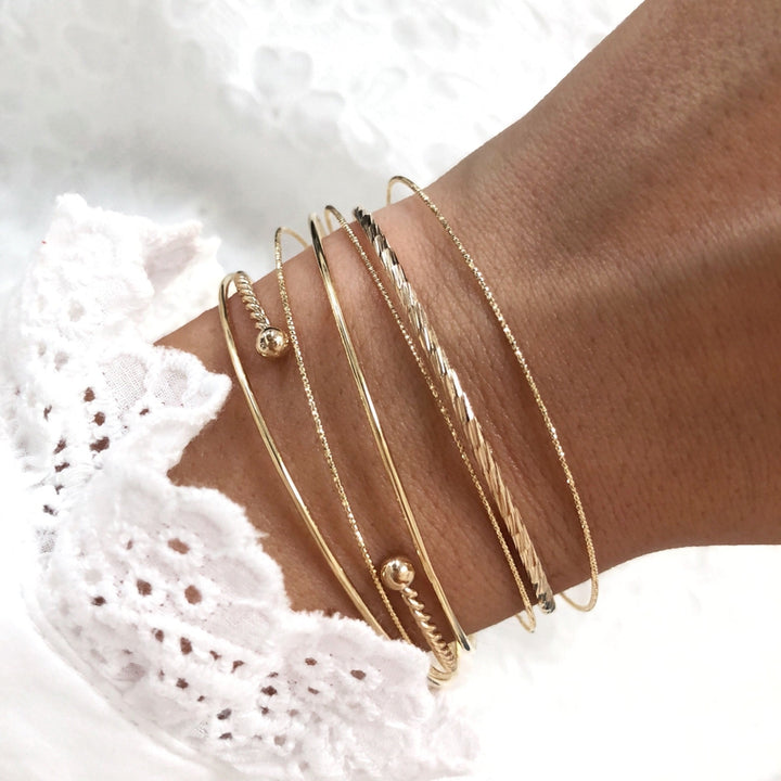 Brazalete «Jain» chapado en oro instants-plaisirs 